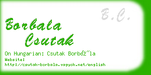 borbala csutak business card